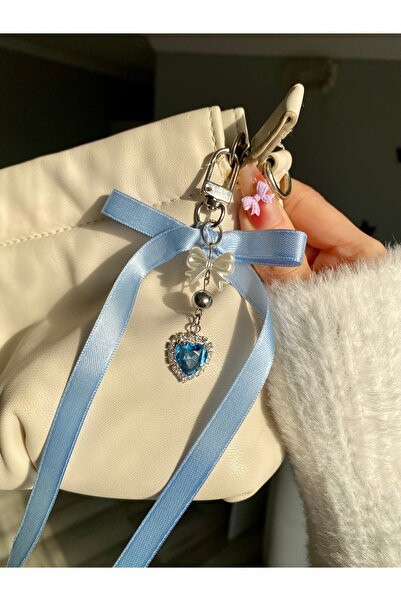 Pinky Lady Accesoriu pentru geanta prințesă inimă albastră