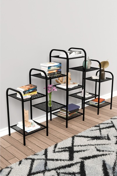 Mgr Office 11 Raflı Çok Amaçlı Metal Kitaplık Ev Ofis ve Çalışma Odası Düzenl...