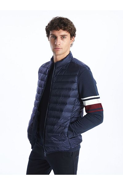 LC Waikiki Lcw Standard Mold Stand Collar Men's Puffer Vest Fast Fashion