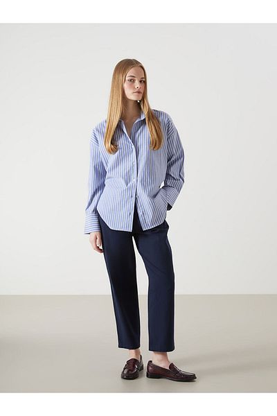 LC Waikiki New Season Elastic Waist Linen Blend Women's Trousers - S5Hm22Z8