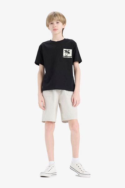 DeFacto Tricou negru pentru băiat E0099A8/BK81