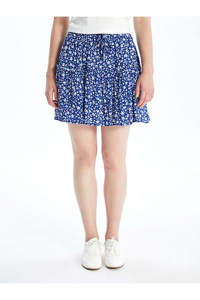 LC Waikiki Lcw Floral Women's Skirt with Elastic Waist Fast Fashion