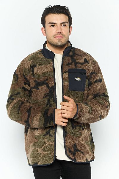 Hurley Men Mock Neck Long Sleeve Camouflage Sweatshirt, Multicolor