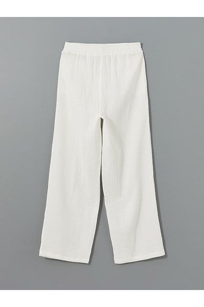 LC Waikiki Pantaloni de damă texturați cu talie elastică