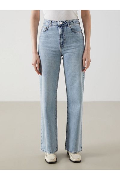 LC Waikiki Pantaloni de damă cu talie înaltă Wideleg
