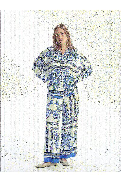 LC Waikiki Pantaloni de damă texturați cu talie elastică