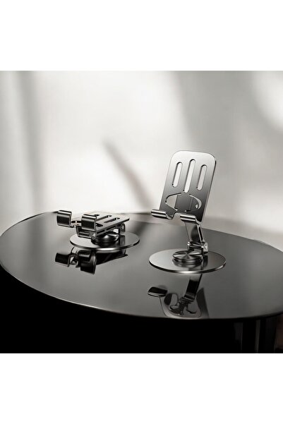 Home 360 °   Περιστρεφόμενη μεταλλική βάση τηλεφώνου και tablet - Ρυθμιζόμενο ύψος και γωνία