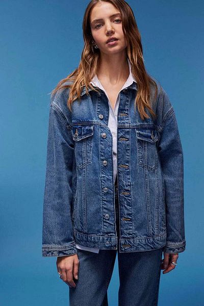 DeFacto Jachetă de jeans oversize cu croială largă D8664AX25SP