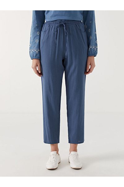LC Waikiki Pantaloni de damă din amestec de in drept cu talie elastică de sezon nou - S4J736Z8