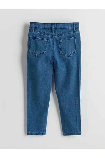 LC Waikiki Pantaloni de jeans pentru fete cu talie elastică ajustabilă de sezon nou - S5GN73Z4