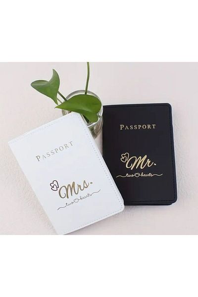 Dgt Luxury Double Passport Holder -Two for Mixing Light with Business Card Travel