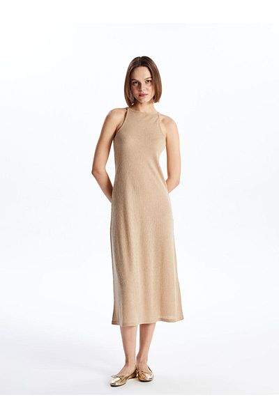LC Waikiki Lcw Halter Neckline Straight A-Line Women's Dress Fast Fashion