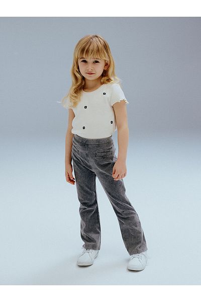 LC Waikiki Basic Baby Girl Tights Trousers with Elastic Waist