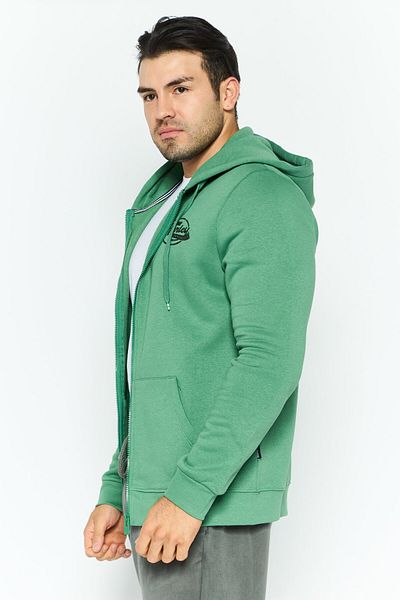 Hurley Men Sportswear Fit Long Sleeve Full Zip Outdoor Sweatshirts, Green