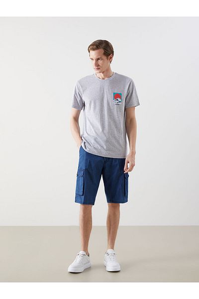 LC Waikiki Crew Neck Short Sleeve Printed Combed Cotton Men's T-Shirt