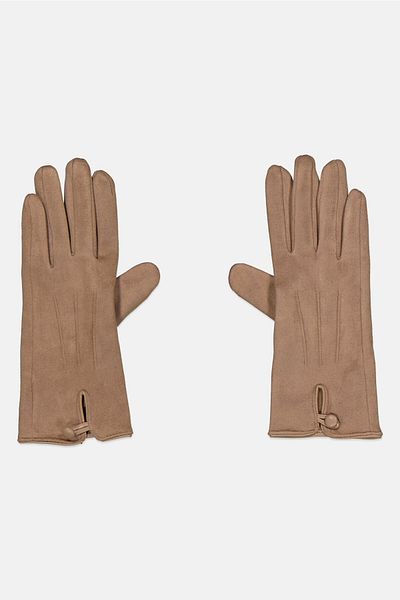 London Fog Women 1 Pair Textured Gloves, Tan