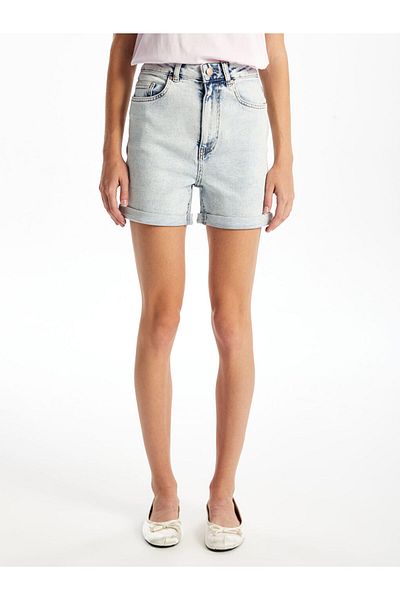 LC Waikiki High Waist Slim Fit Women's Jean Shorts