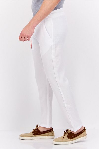 cabana Men Regular Fit Textured Sweatpants, White