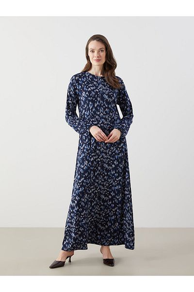 LC Waikiki New Season Crew Neck Patterned Women's Dress - S5K174Z8