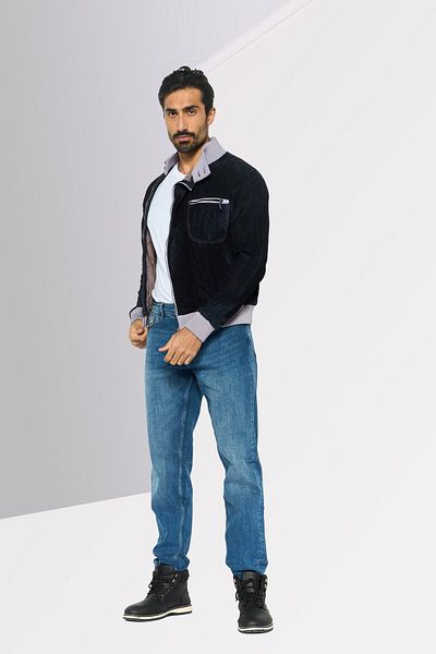 Emporio Armani Men Textured Motor Jacket, Lavender