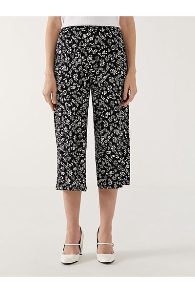 LC Waikiki Grace Mixed Floral Women's Capri with Elastic Waist