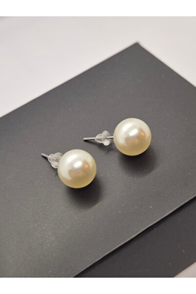 Set 8 mm İnci Küpe ( Doğal Mat Beyaz )