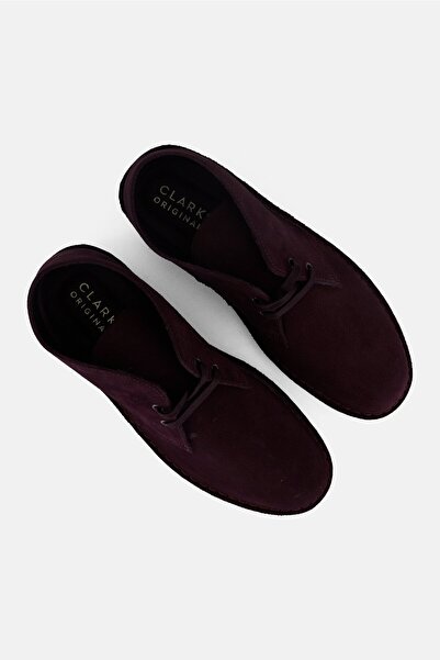 CLARKS Men Standard Desert Lace Up Ankle Boots, Burgundy
