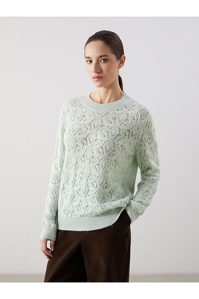 LC Waikiki Lcw Crew Neck Openwork Women's Knitwear Sweater Fast Fashion