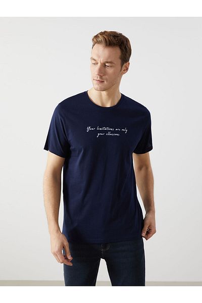 LC Waikiki Ανδρικό Tisort με στάμπα Crew Neck New Season - S5HS46Z8