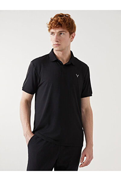 LC Waikiki Black Polo Neck Short Sleeve Men's T-Shirt