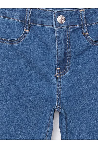 LC Waikiki Pantaloni de jeans pentru fete, cu talie ajustabilă, din cauciuc, sezon nou