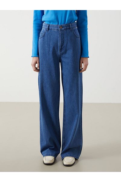 LC Waikiki Pantaloni de damă în jean Wideleg