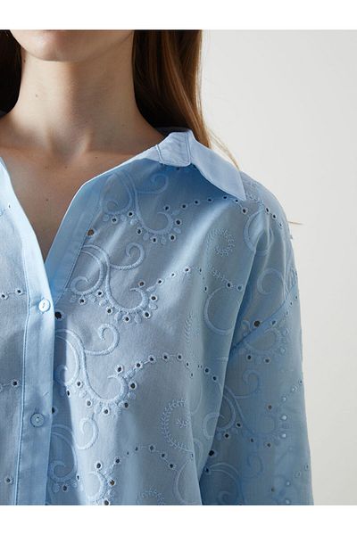 LC Waikiki New Season Openwork Oversize Women's Shirt - S5I319Z8