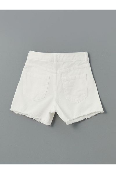 LC Waikiki New Season Κοριτσίστικο τζιν σορτς με ρυθμιζόμενο ελαστικό μέσης - S5L244Z4