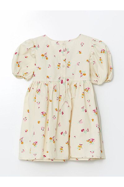 LC Waikiki Crew Neck Printed Girl's Dress