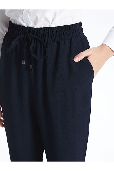 LC Waikiki Carrot Cut Women's Trousers with Elastic Waist