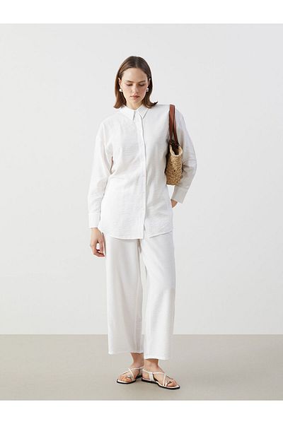 LC Waikiki New Season Elastic Waist Wide Leg Women's Trousers - S5G514Z8