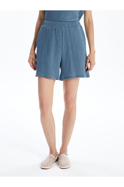 LC Waikiki Lcw Women's Elastic Waist Straight Shorts Fast Fashion