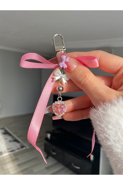 Pinky Lady Accesoriu pentru geanta prințesă inimă roz pe drumul de apă
