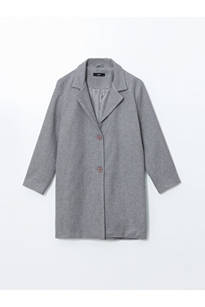 LC Waikiki Gray Basic Girl's Cashmere Coat