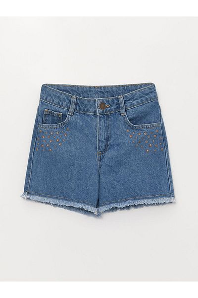 LC Waikiki Printed Girls' Jean Shorts