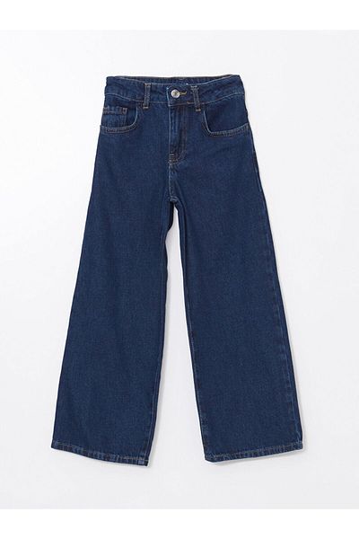 LC Waikiki Pantaloni de jeans pentru fete cu talie elastică ajustabilă de sezon nou - S5HL78Z4