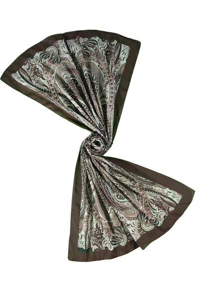 mim eşarp شال قطن مستورد منقوش عرقيًا مقاس 75x190 سم