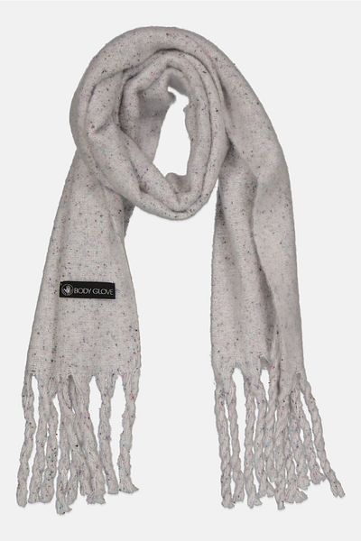 Body Glove Women Textured Thick Twist-fringe Scarves 160 L X 34 H Cm, Grey