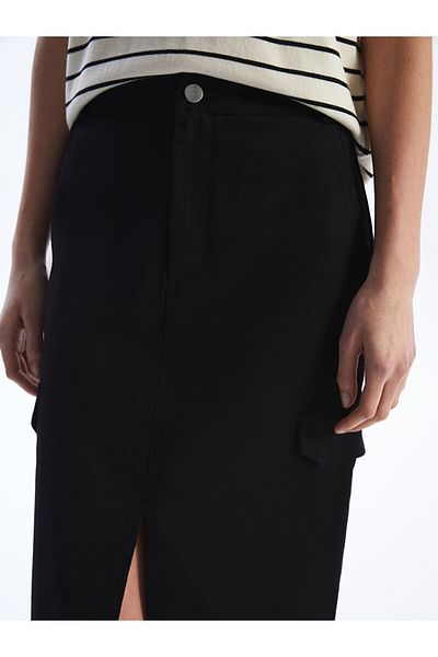 LC Waikiki Lcw Women's Tight Fit Straight Skirt Fast Fashion