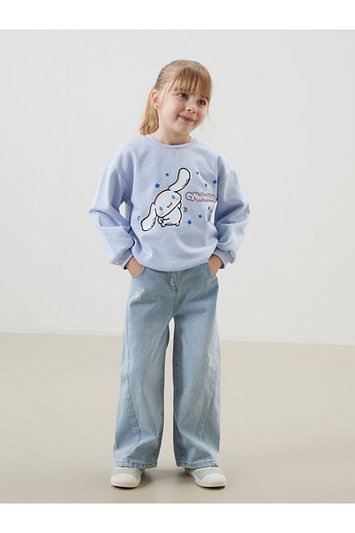 LC Waikiki Lcw Printed Girl's Thick Sweatshirt Fast Fashion