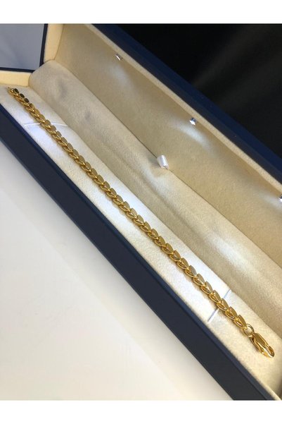 vogutima Women's Steel Bracelet - Aleppo Pul Ezme Arpa 18 Apricot Color, for Lover, Spouse, Mother, Bracelet