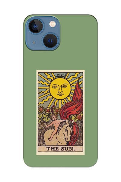 frondcase حافظة هاتف آيفون 13 ميني ذا صن تاروت باللون الأخضر