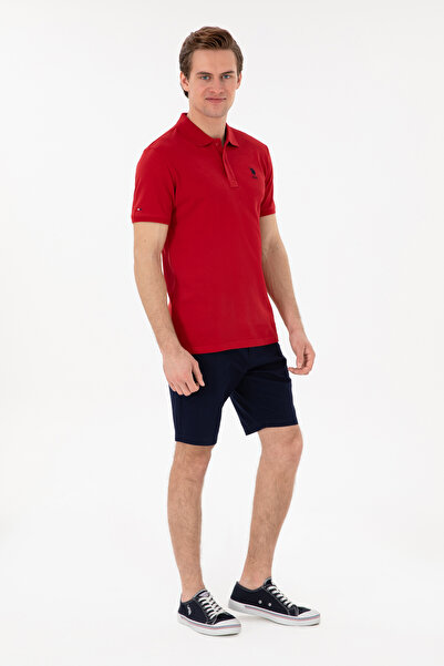 U.S. Polo Assn. Men's Slim Fit Polo Neck Red Basic T-Shirt 50298041-Vr171