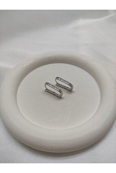 Pera ZİRKON TAŞLI DİKDÖRTGEN SILVER KÜPE